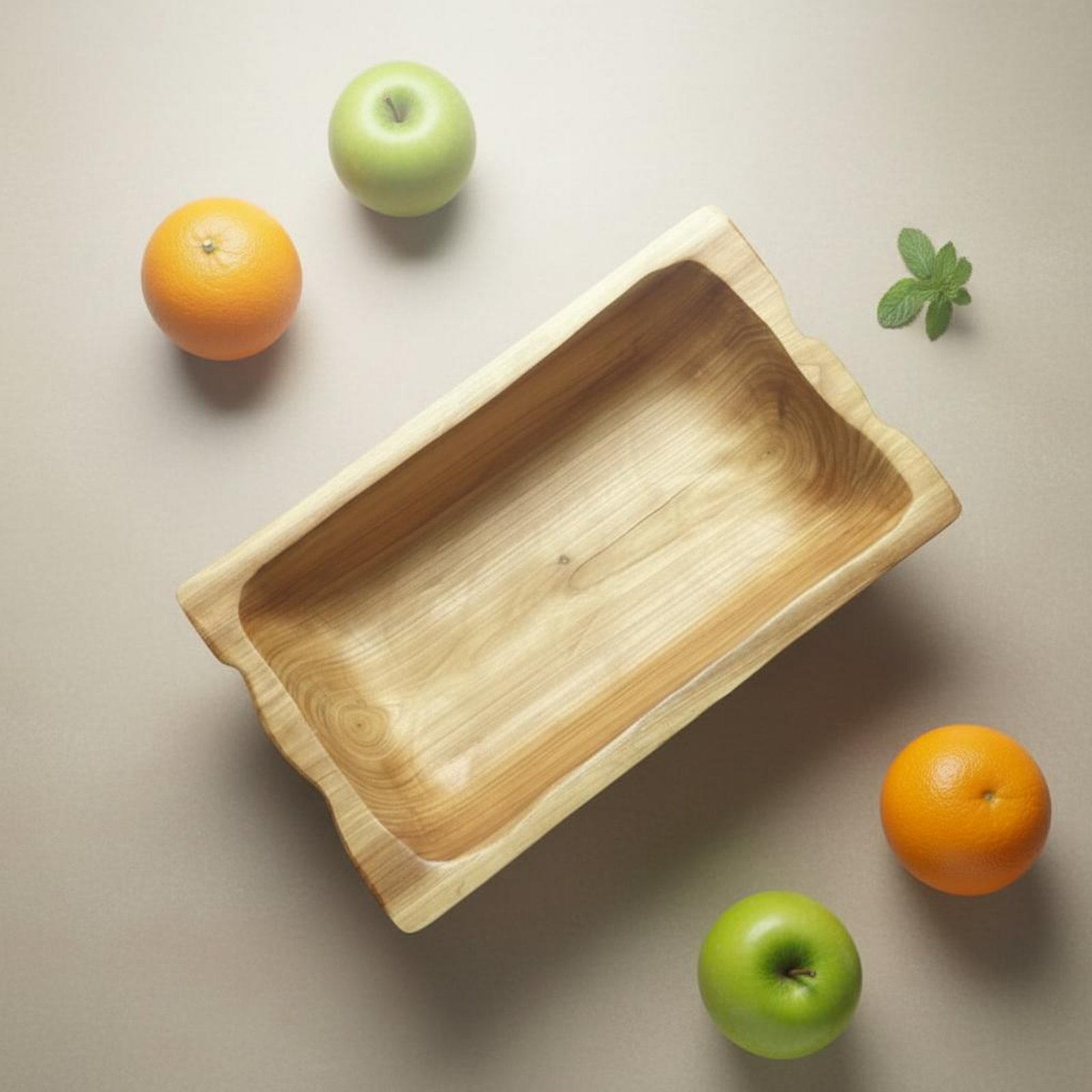 Wooden Serving Tray - وعاء تخزين خشبي من الخشب الصلب