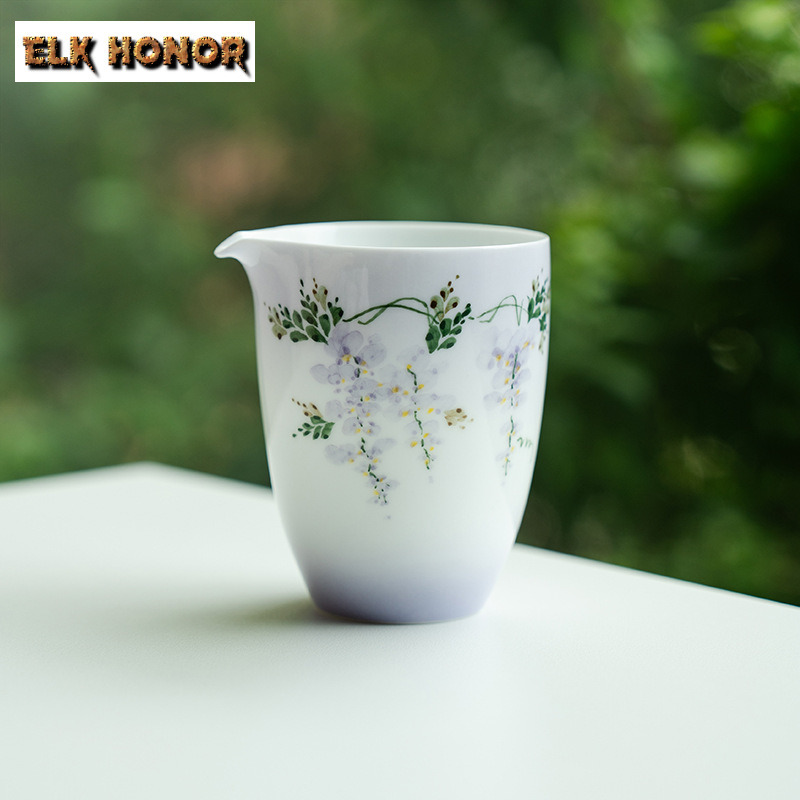 Handmade Ceramic Mug - 210 مللي رسمت باليد زهرة الوستارية
