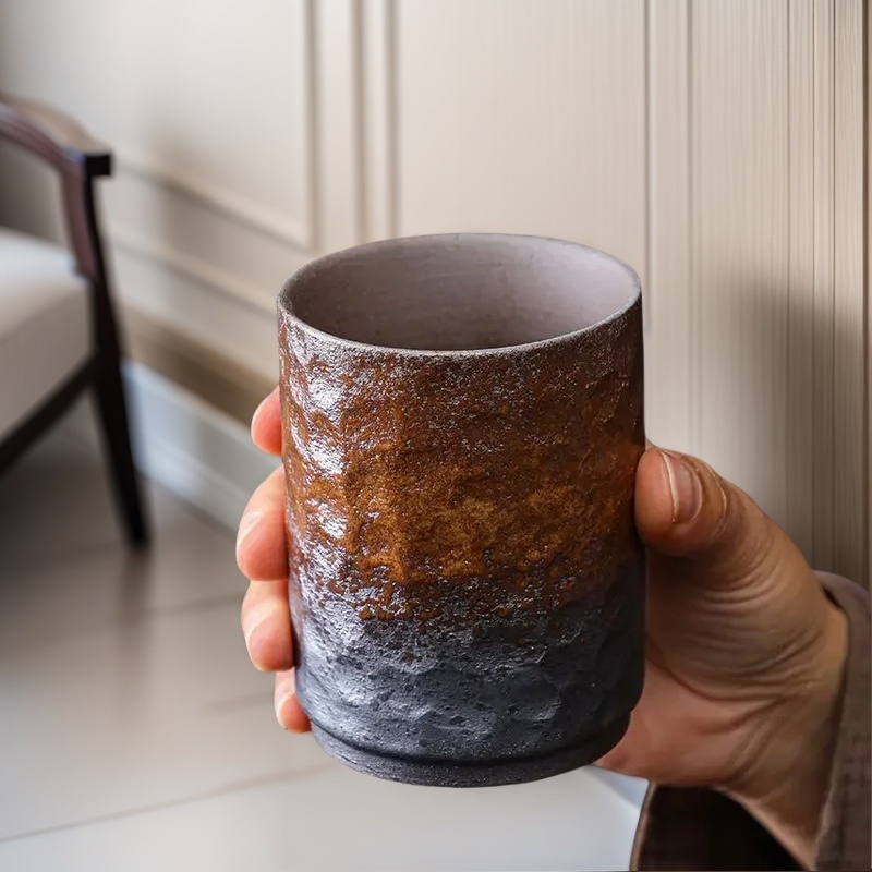 Handmade Ceramic Mug - كوب حجري صيني عتيق مصنوع يدويًا