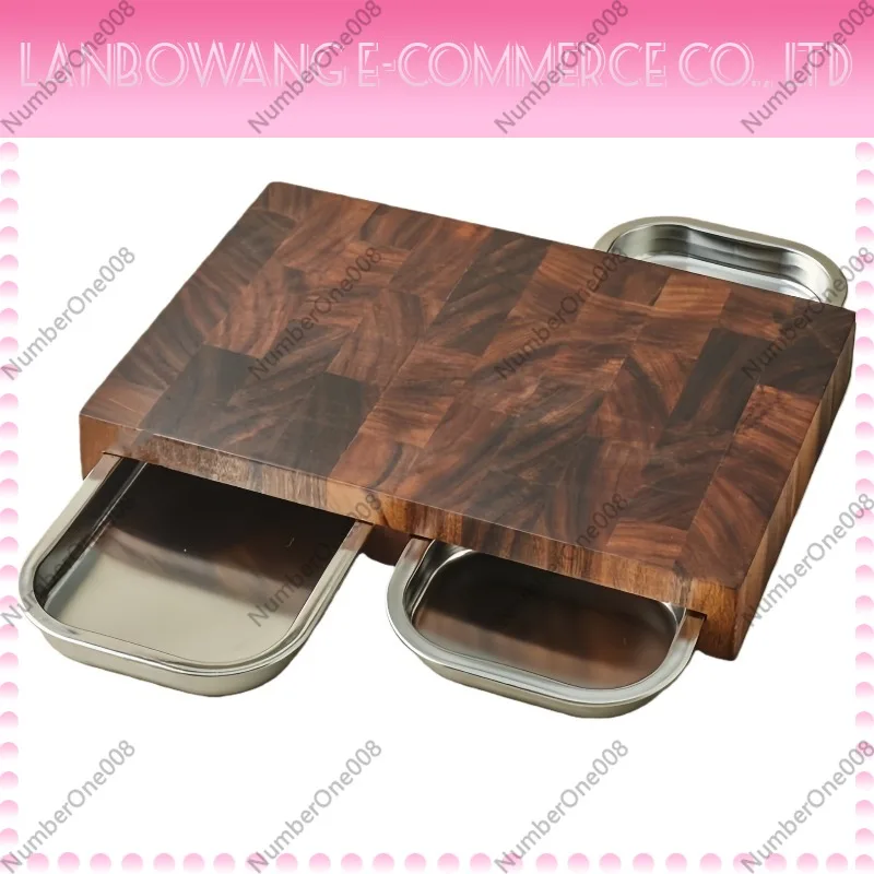 Wooden Serving Tray - لوح تقطيع من خشب الجوز مع