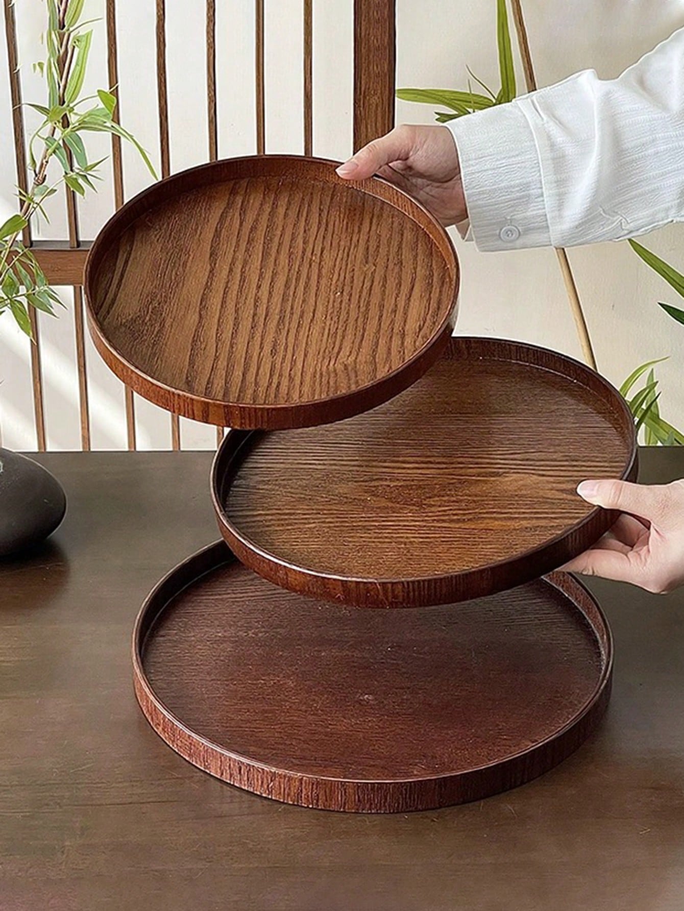 1 قطعة/3 قطع صينية تقديم خشبية - مراجعة Wooden Serving Tray وسعره