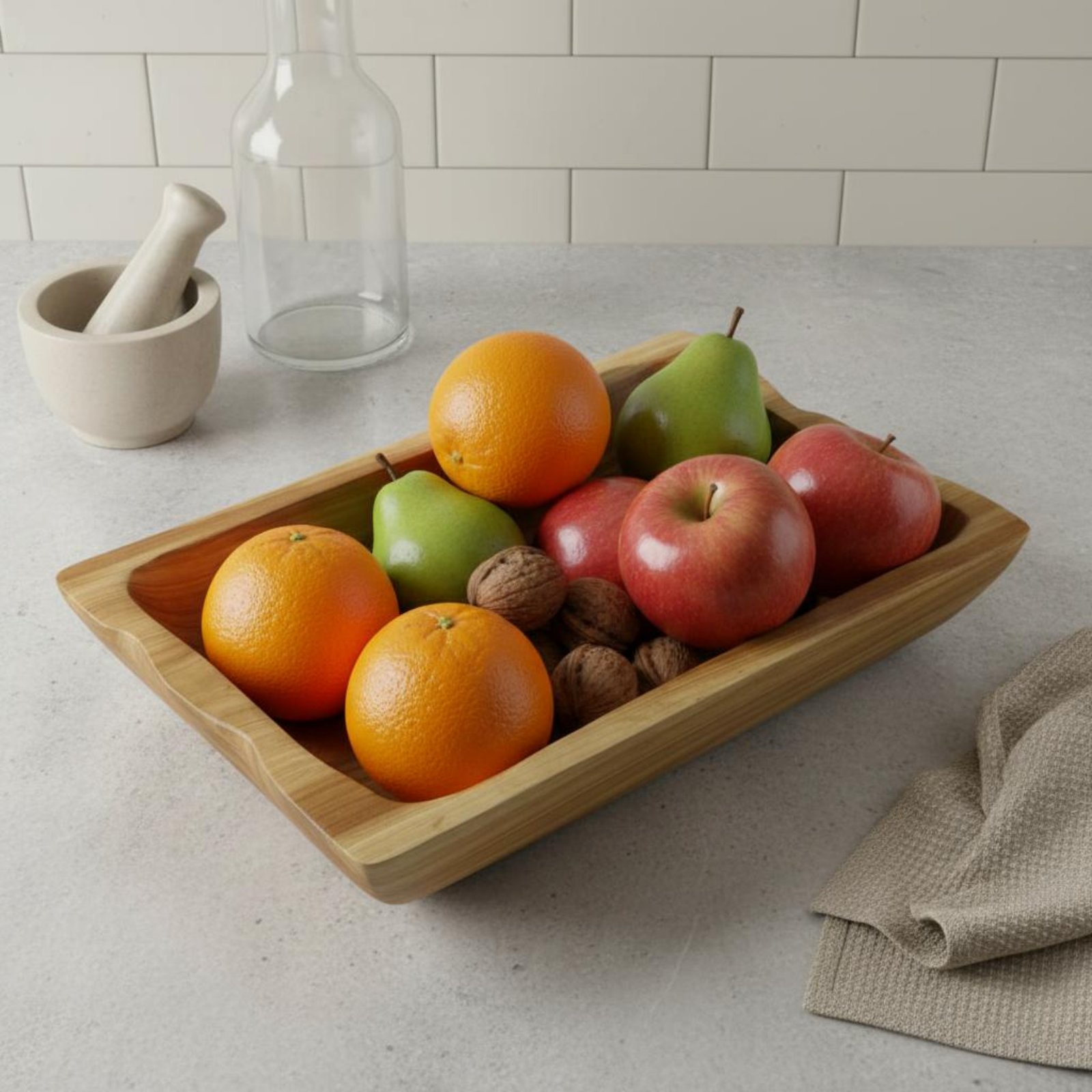 وعاء تخزين خشبي من الخشب الصلب - مراجعة Wooden Serving Tray وسعره