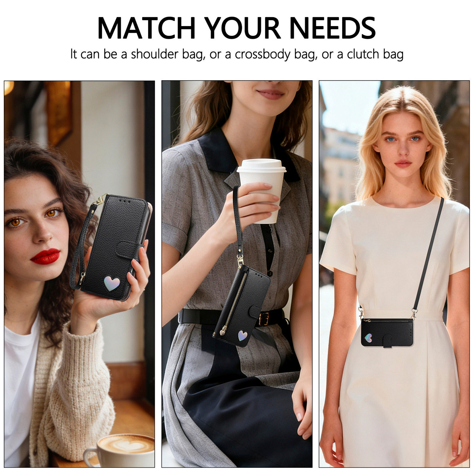 جراب هاتف جلد صناعي بسحاب وحزا - مراجعة Leather Card Wallet وسعره