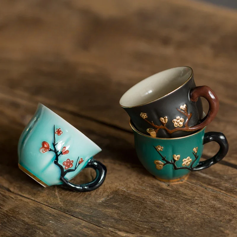 الصينية اليدوية نمط البرقوق كو - مراجعة Handmade Ceramic Mug وسعره