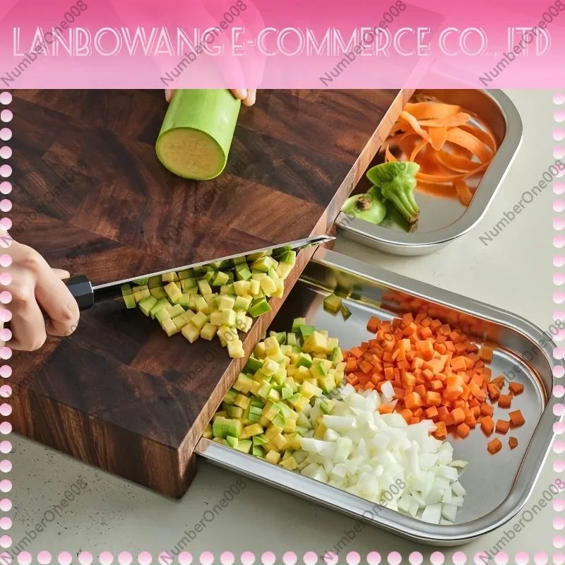 لوح تقطيع من خشب الجوز مع صيني - مراجعة Wooden Serving Tray وسعره